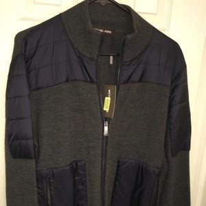 Mens Michael Kors Wool Blend Full Zip Jacket